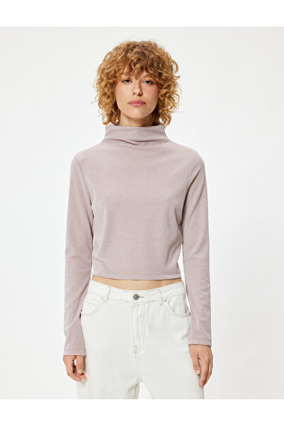 Koton Βασικό μακρυμάνικο μπλουζάκι καμιζόλ με όρθιο λαιμό και λεπτή εφαρμογή