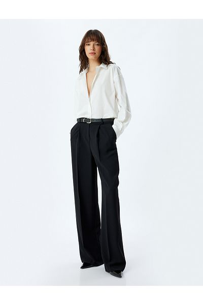 Koton Μακρυμάνικο βαμβακερό oversize πουκάμισο