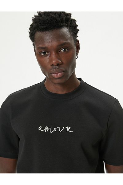 Koton Μπλουζάκι με λαιμόκοψη Crew Cotton Blend - Κοντομάνικο Oversize T-Shirt