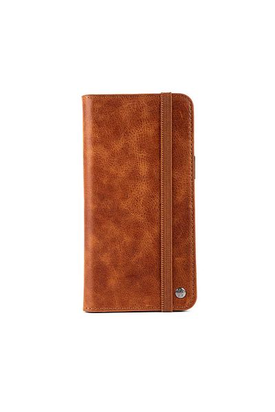 zore iPhone 12 Pro Max Compatible Zore Genuine Leather Multi Wallet Case-Tan