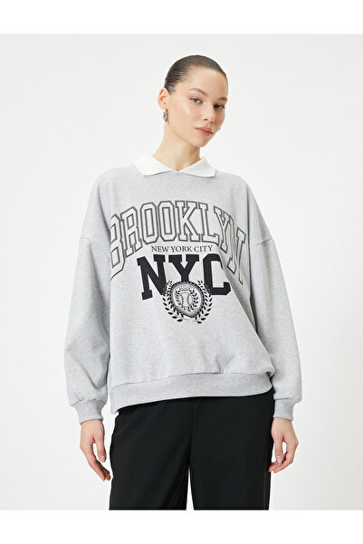 Koton Φούτερ πόλο με στάμπα με θέμα κολλεγίου