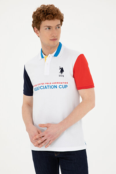 U.S. Polo Assn. Men's Slim Fit Polo Neck White T-Shirt 50281551-Vr013