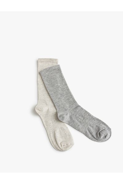 Koton Set of 3 Cotton Blended Textured Socks