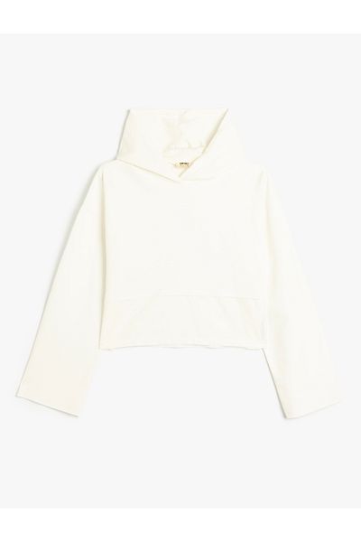 Koton Langärmliges Basic-Sweatshirt mit Kapuze - Baumwoll-Hoodie