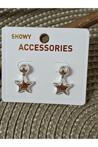 mos&more Silver Star Mini Women Earrings