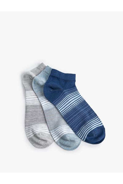 Koton Set de 3 șosete papuci din amestec de bumbac multicolor