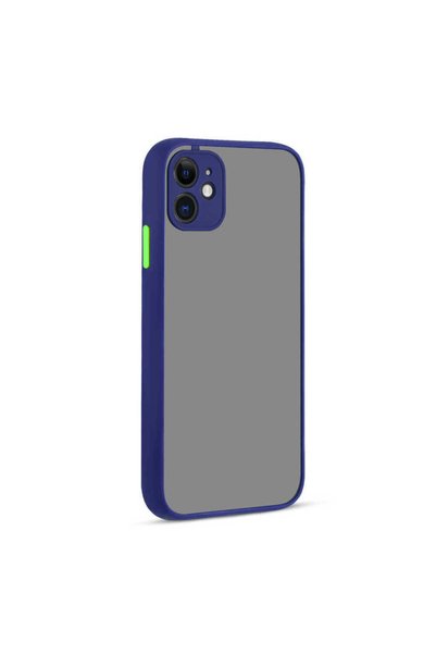 tekno grup حافظة Zore Hux متوافقة مع هاتف iPhone 12 Mini - أزرق داكن