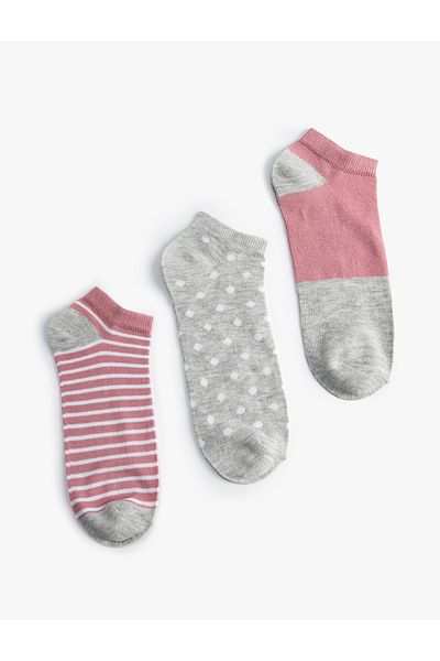 Koton Set de 3 șosete cu buline, multicolore
