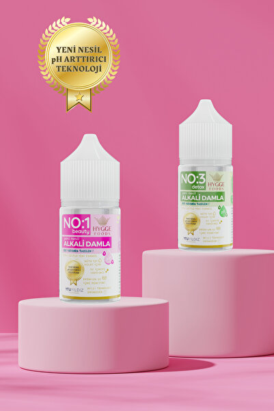 Hyggefoods Yeni Nesil Alkali Damla Saç Ve Cilt Doğal Işıltı 2li Seti - Su Içmeye Yardımcı Nötr Tat Koruyucusuz