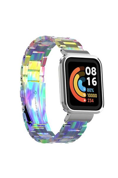 zore Xiaomi Redmi Watch (Mi Watch Lite) Compatible Krd-60 Metal Zore Cord-Colorful