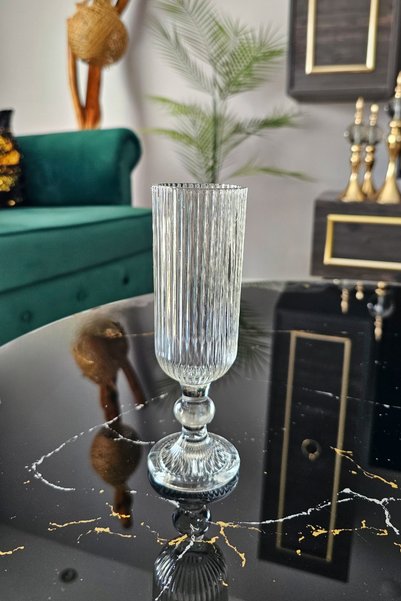 Gülümseten Avm Set of 6 Origami Striped Standing Coffee Water Glasses |   Striped Soft Drink Cup |   Standing Presentation Cup