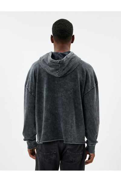 Koton Φούτερ με μακρυμάνικη κουκούλα από βαμβακερό μείγμα