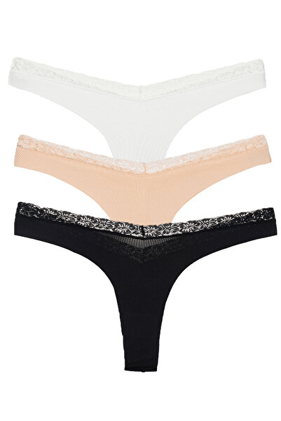 Vanilya Secret Bel Dantel Brezilyan 3'Lü Paket