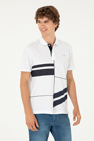 U.S. Polo Assn. Men's Regular Fit Polo Neck White T-Shirt 50281525-Vr013