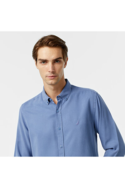 Nautica Erkek Mavi Classic Fit Gömlek