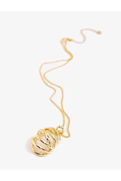 Koton Geometric Chain Necklace - Charm Detailed