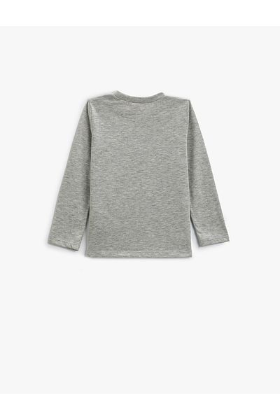 Koton Dinosaur T-Shirt Long Sleeve Crew Neck