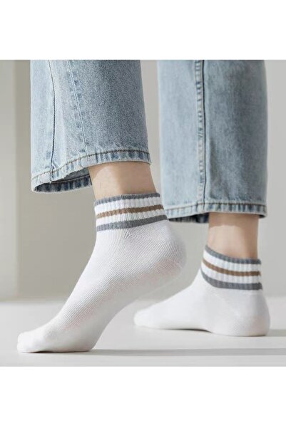 BGK Set of 5 Unisex 3 Striped Short Socks