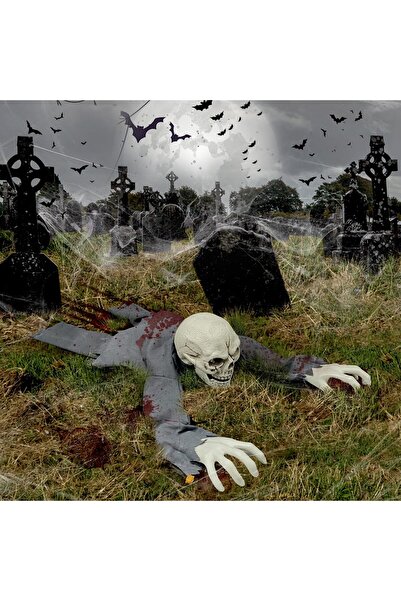 Astaş Sürünen İskelet korkunç sesli ve cadılar bayramı süslemeleri  hareketli