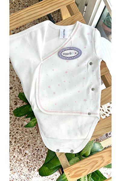 Happy Moon Bebek Giyim Kız Bebek Ikili Takım 0-2 Ay Kruvaze Body Zıbın Şalvar Alt