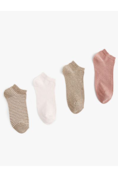 Koton Set 4 șosete cu papuci cu dungi - multicolore