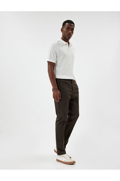 Koton Βαμβακερό παντελόνι Chino Slim Fit - Λεπτομέρεια τσέπης