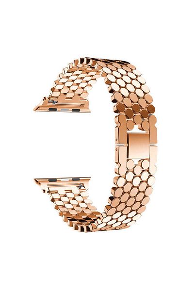 Techaks ساعة Ultra 49mm Cord متوافقة مع KRD-30 حزام معدني CLO- ذهبي وردي