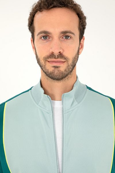 U.S. Polo Assn. Мъжки тъмнозелен плетен кардиган 50281483-VR101