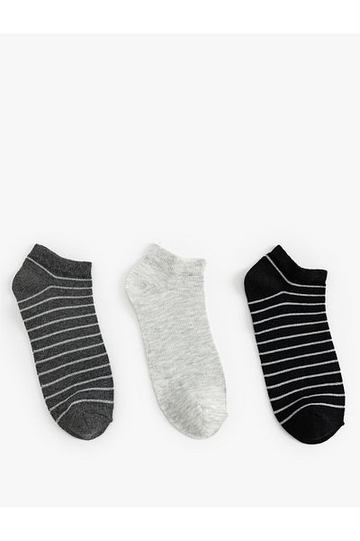 Koton Basic 3-Pece Booties Socks Set - Πολύχρωμο