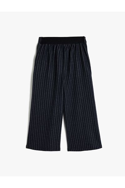 Koton Comfortable Cut Striped Trousers - Pocket Detailed