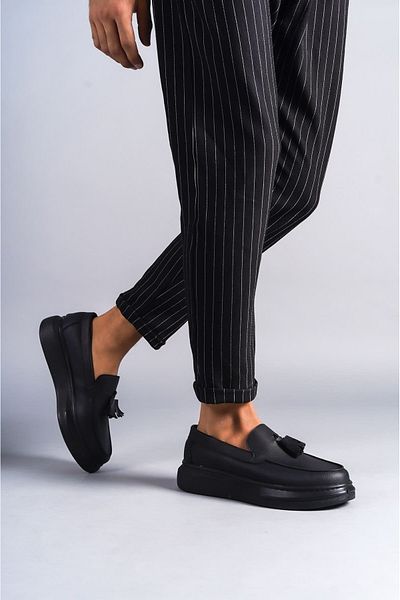 Zerenyus SLW154 Blaze Pantofi clasici casual pentru bărbați, negri