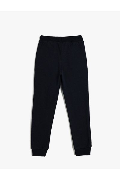 Koton Jogger Sweatpants Tie-Up Waist Print Λεπτομερείς τσέπες Raster