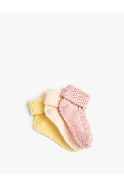 Koton Basic 3-Piece Cotton Socks Set