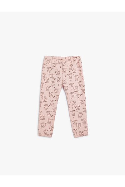 Koton Fox Printed Jogger Sweatpants - Ελαστική μέση