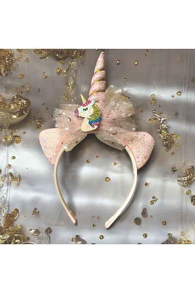 Lolliboomkids Coroană strălucitoare cu tematică de cai pentru fete cu detalii din tul - Accesoriu pentru păr