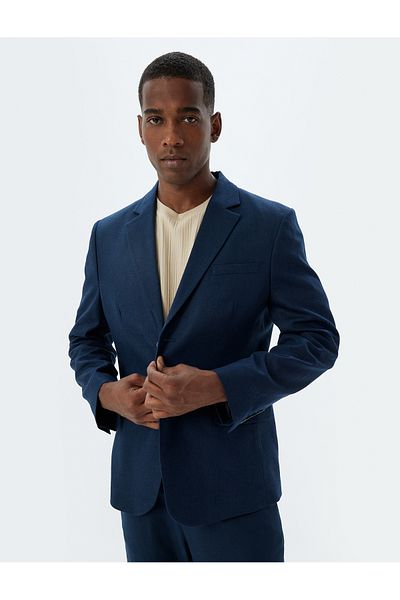 Koton Slim Fit plátěná bunda - Mono límec