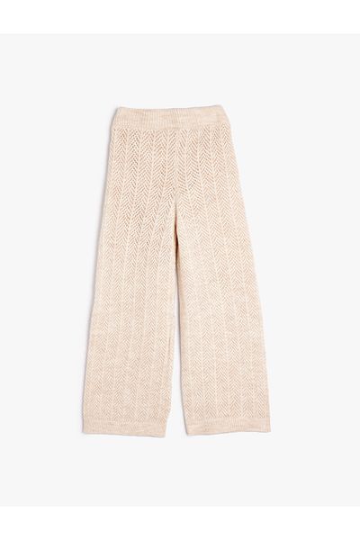 Koton Durchbrochene Strickhose mit spanischem Bein