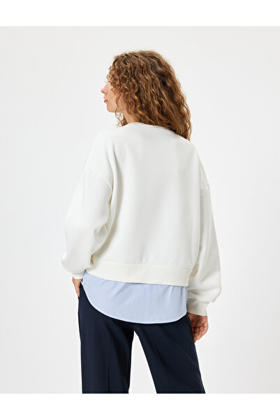 Koton Φούτερ Oversize Crew Neck Slogan