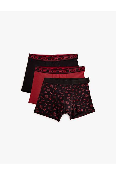 Koton 3-teiliges Boxerset aus Baumwolle mit Spieldruck