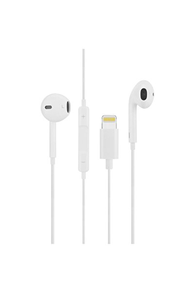 Genel Markalar AS-XK100 Beyaz Lightning Konnektörlü Bluetooth Kablolu Kulak i...