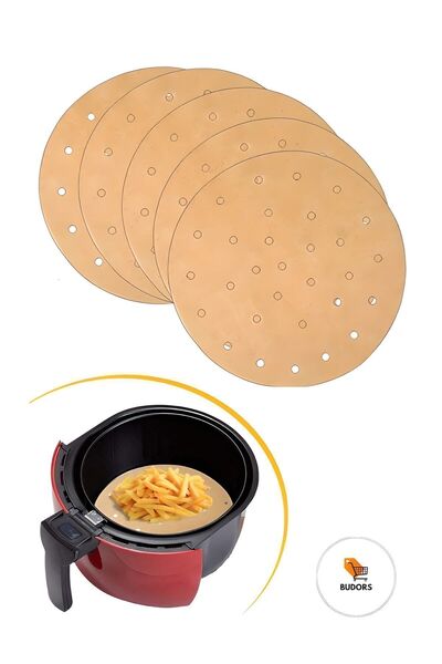 AYLA STAND Air Fryer Baking Paper - 150 Pieces Round Holes, Oil-Proof Model