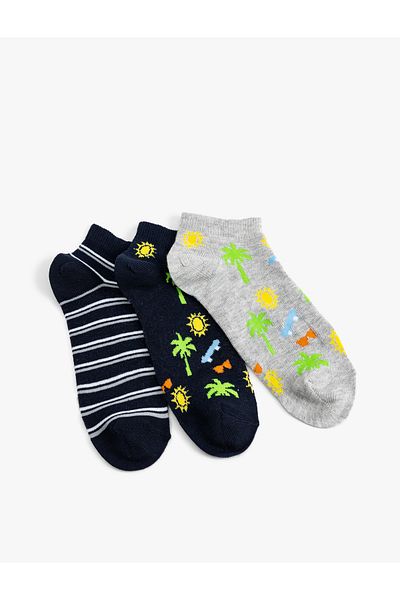 Koton Set de 3 șosete de bază multicolore