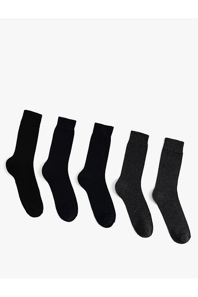 Koton Set de 5 șosete de bază din amestec de bumbac