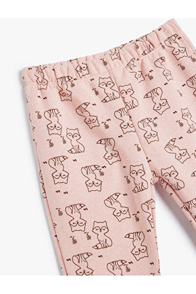 Koton Fox Printed Jogger Sweatpants - Ελαστική μέση