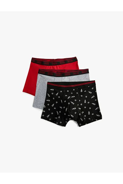 Koton Set boxer 3 piese din bumbac imprimat