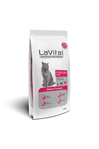 LaVital Lavital Sterilised Somonlu Kısırlaştırılmış Kedi Maması 12 Kg - Petsh...