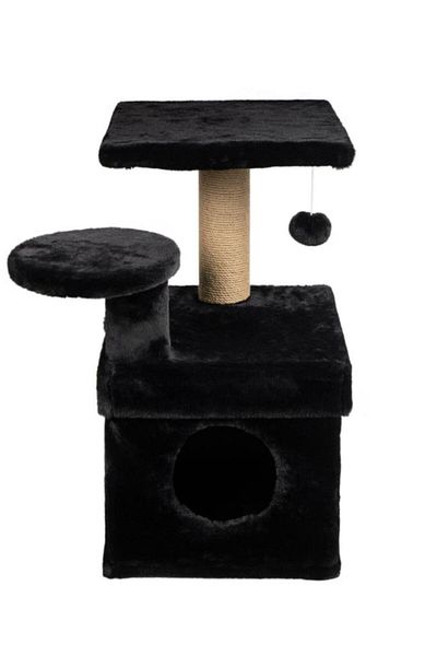 Dubex Black Cat Playhouse and Scratching Platform - 65X51X72 cm from Petshop