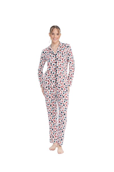 U.S. Polo Assn. Us Polo Assn. Women's Patterned Printed Pajama Set - 11025K.Z1.Et.7.Agr1.Ou.11P.023Kmlke