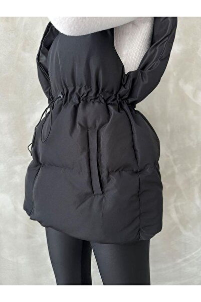 Avakado Women's Elastic Waist Puffer Vest