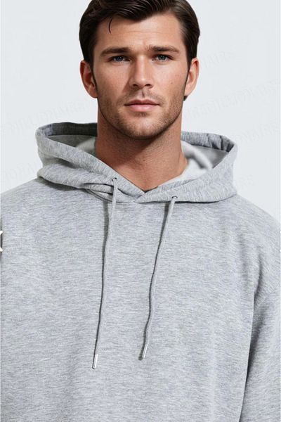 Art's Grey Hooded Kangaroo Pocket Sweatshirt